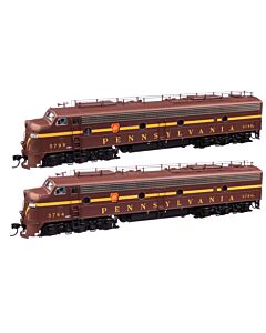 EMD E8 A-A - Standard DC -- Pennsylvania Railroad #5764A, 5799A (Class EP-22A; Tuscan, Single-Stripe)