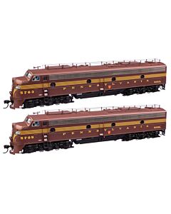 EMD E8 A-A with LokSound 5 Sound & DCC -- Pennsylvania Railroad #5705A, 5763A (Class EP-22; Tuscan, Five-Stripe)