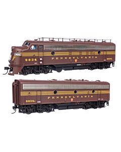 EMD FP7 & F7B STANDARD DC -- Pennsylvania Railroad EFP-15 #9834A, EH-15 #9834B (Tuscan 5-Stripe)