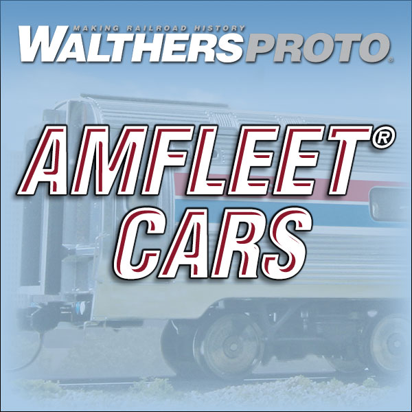 Amfleet I and Amfleet II passenger cars in HO Scale from WalthersProto