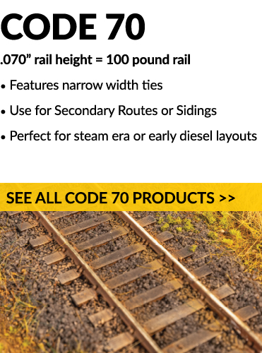 Code 100 track from Walthers, with ballast and grass scenery