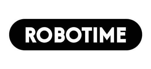 Robotime Logo in black and white