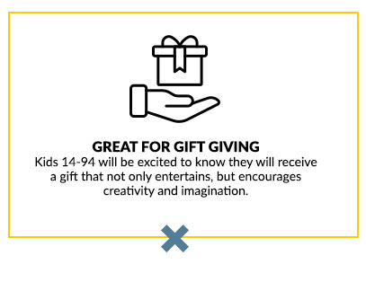 Great for Gift Giving: Kids 14-94 will be excited to know they will receive a gift that not only entertains, but encourages creativity and imagination
